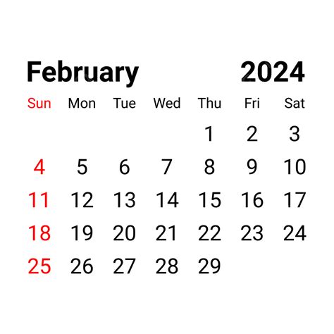 kalender feb 2024